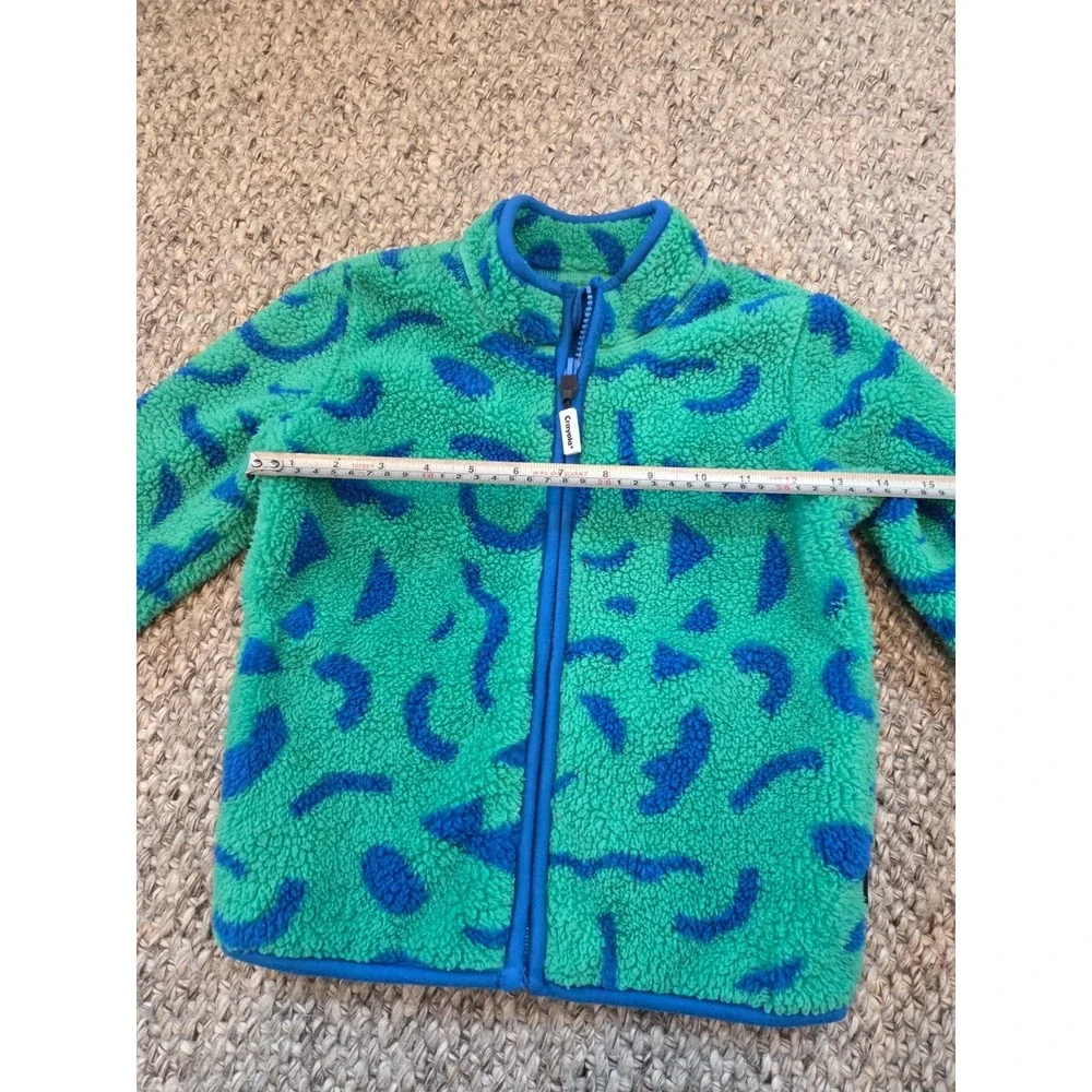 Crayola x Kohl's Full-Zip High Pile Fleece Jacket Green Blue Kids Boys 5T